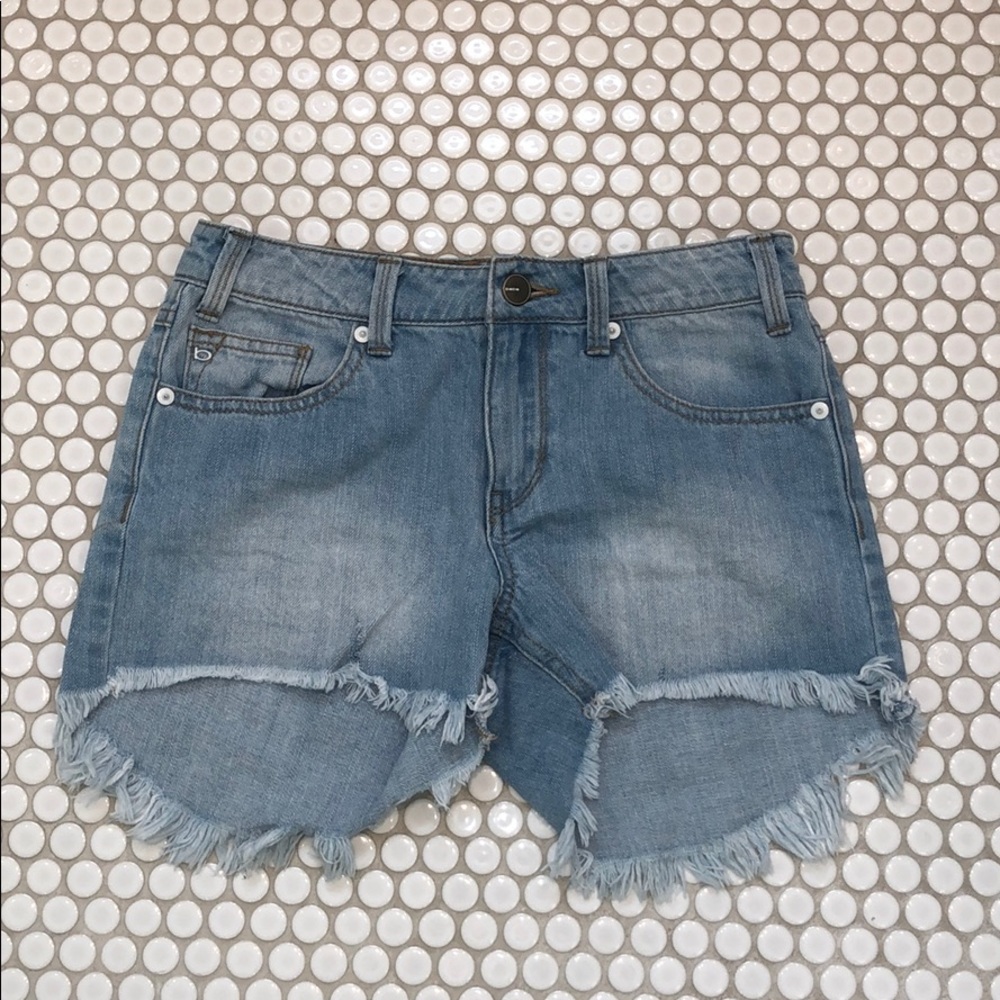BEBE girls light wash shorts